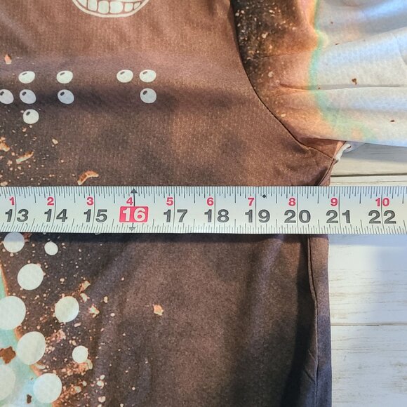 Flan Labs Rocket Soccer Jersey Mens M Brown Geo Long Sleeve Blokecore NEW - Picture 6 of 8